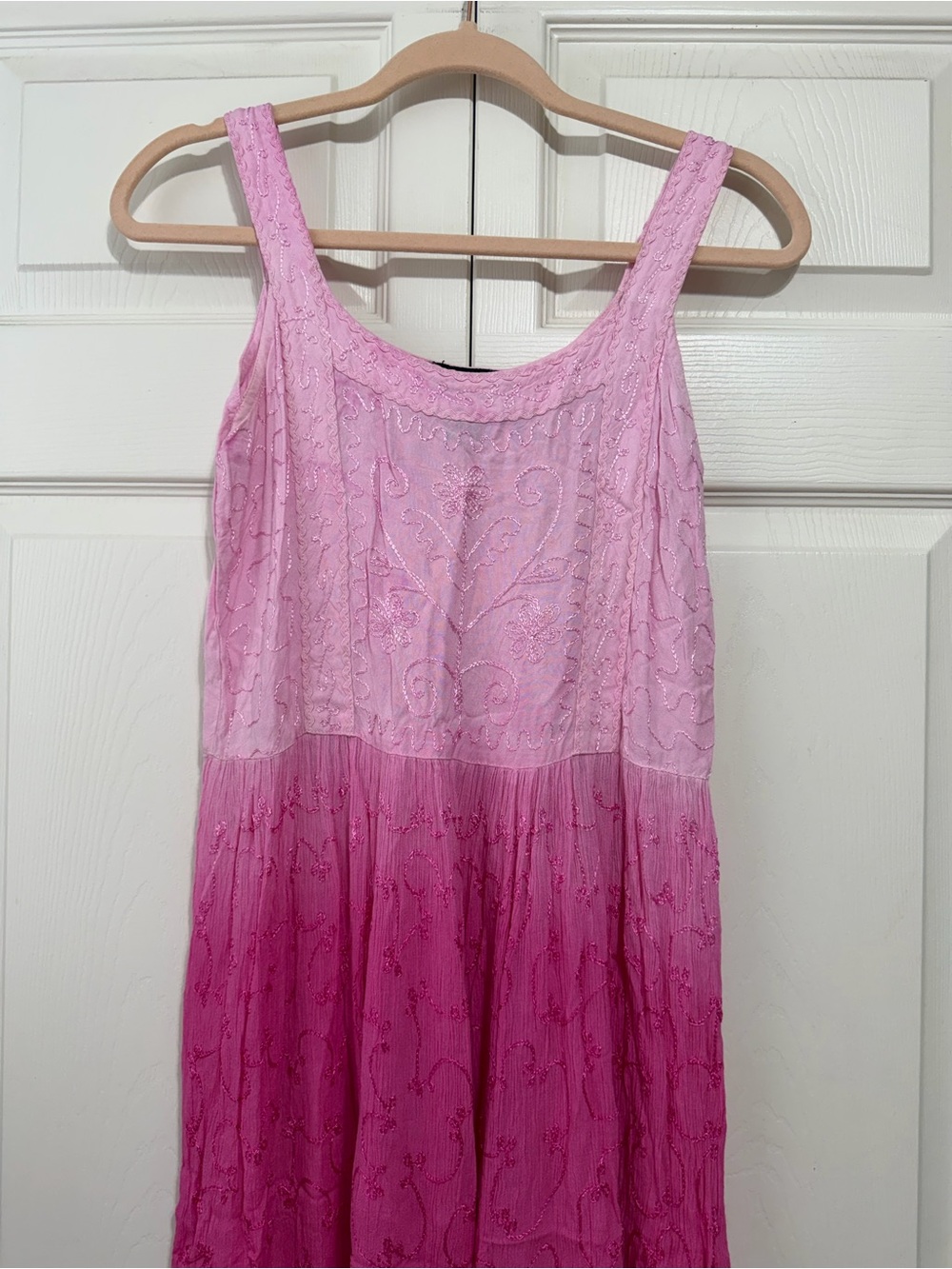 Women's Pink Ombre Boho Maxi Dress